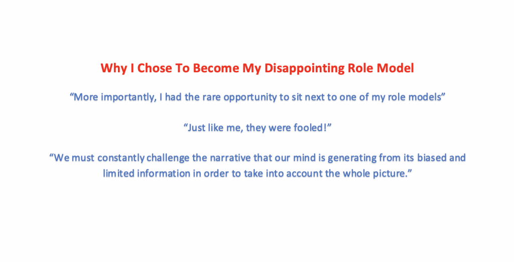 Why I Chose To Become My Disappointing Role Model