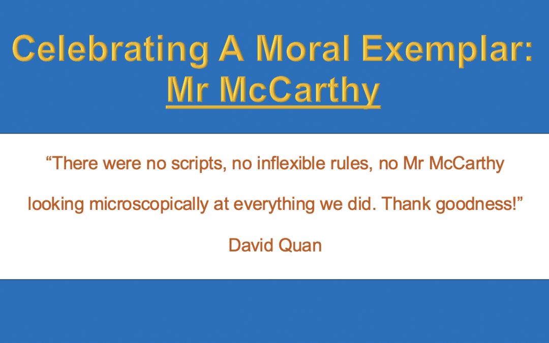 Celebrating A Moral Exemplar